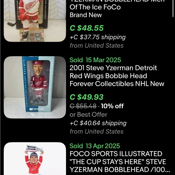 Steve Yzerman Collectible Series Bobblehead / 2001-2001 / NHL - Picture 9 of 10